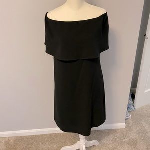Black off the Shoulder Cocktail Dress